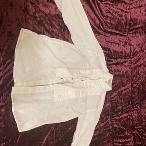 White button down and black slacks set